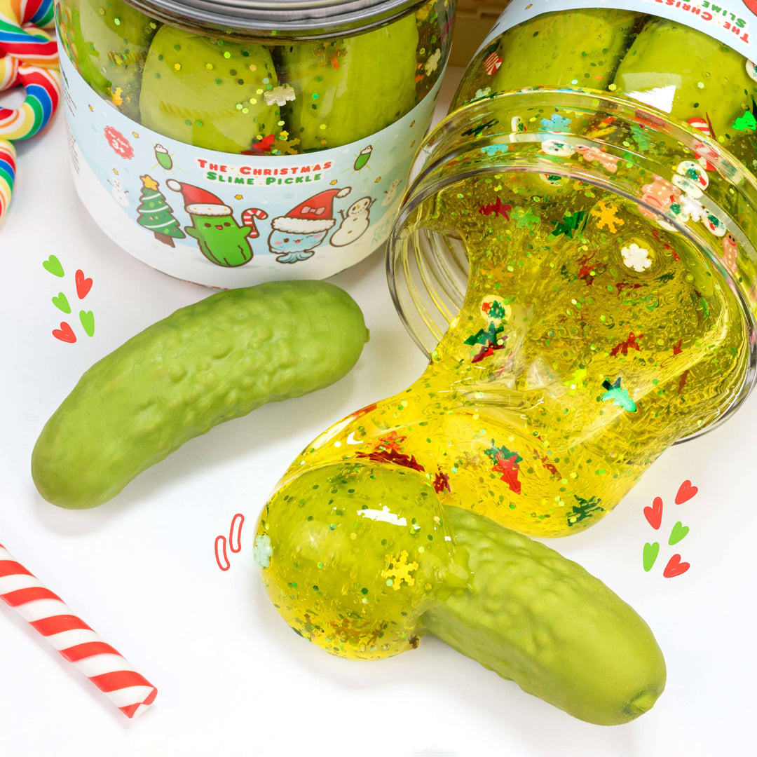 The Christmas Pickle Clear Slime