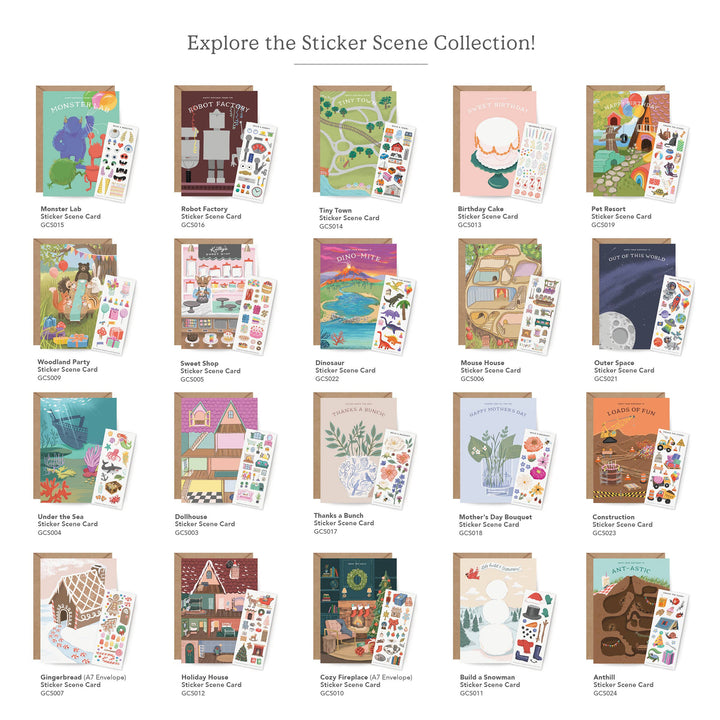 Sticker Scene Card - Construction  Birthday