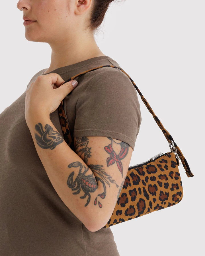 Nylon Pochette Purse - Leopard