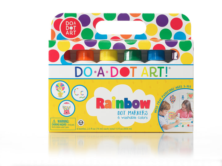 Do-A-Dot Art rainbow dot markers packaging on a white background