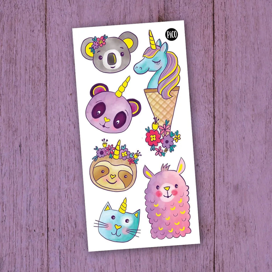 Animal Unicorn Temporary Tattoos