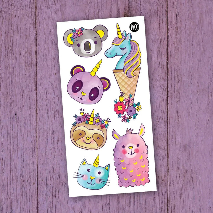 Animal Unicorn Temporary Tattoos