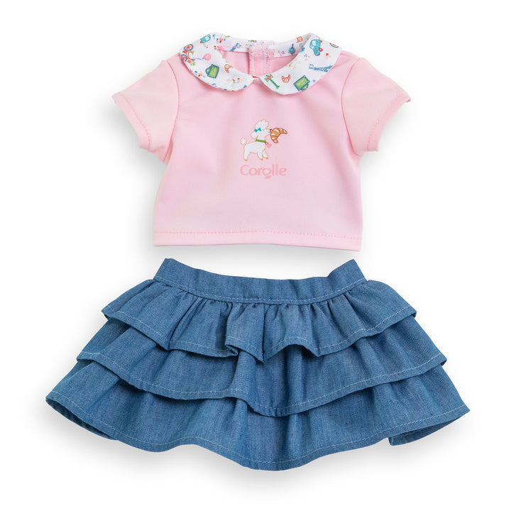12" Doll Shirt and Ruffled Skirt