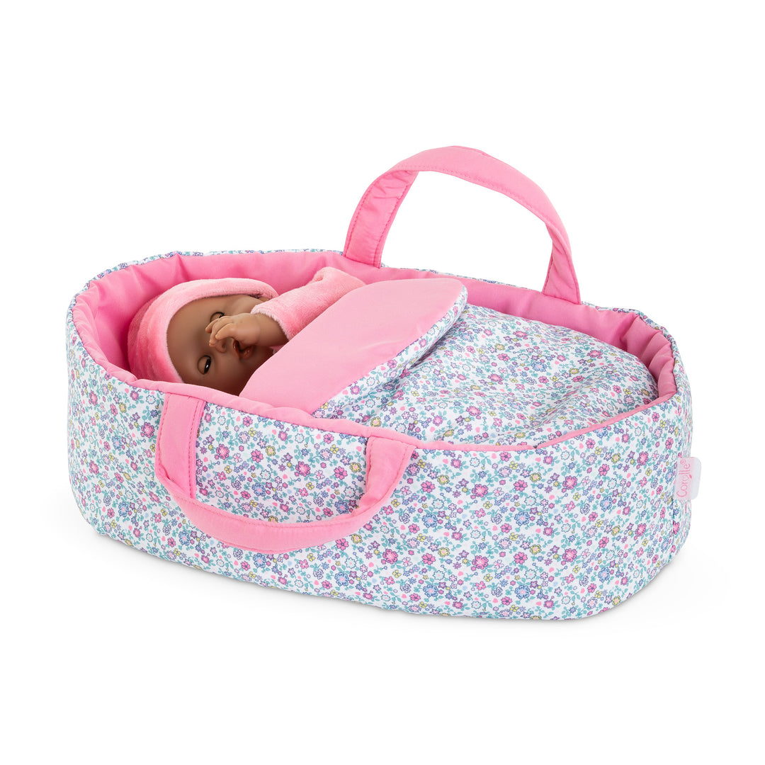 12" Doll Flowered Carry Bed