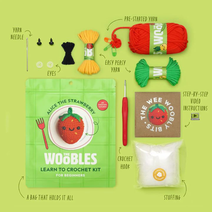 Alice the Strawberry Crochet Kit