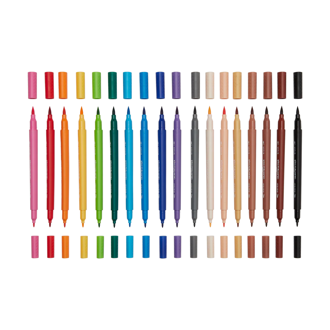 Color Together Brush & Fine Tip Double-Ended Markers