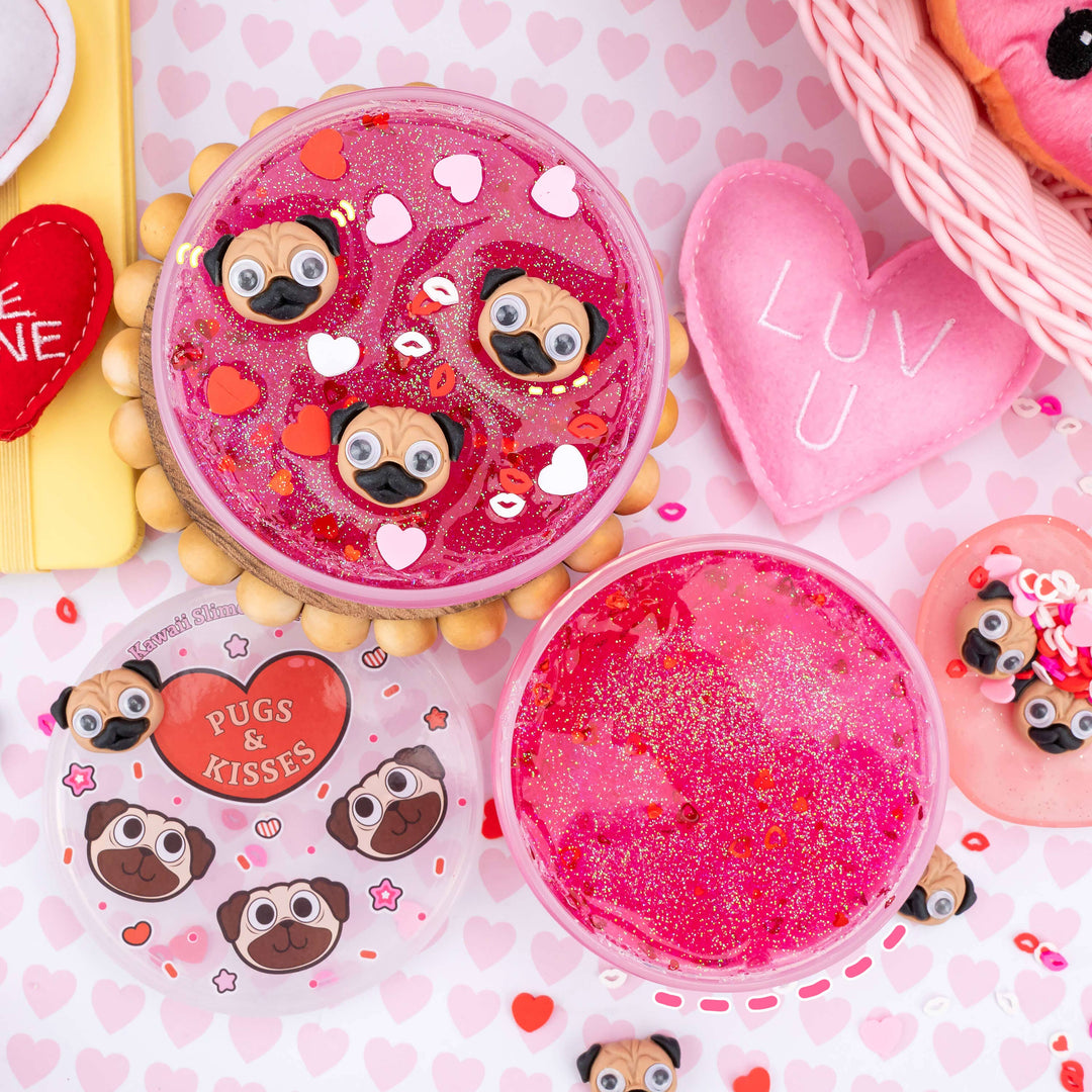 Pugs & Kisses Clear Signature Dome™ Slime