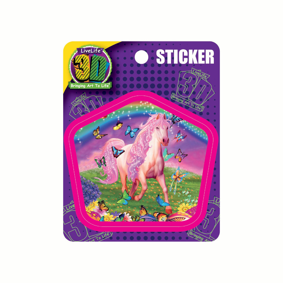 3D LiveLife Stickers - Pink Pony Dazzle