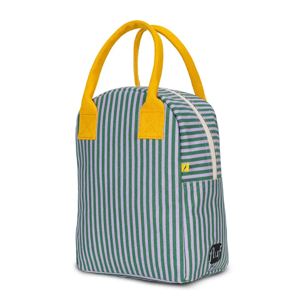 Candy Stripe Grass Zipper Lunch Bag