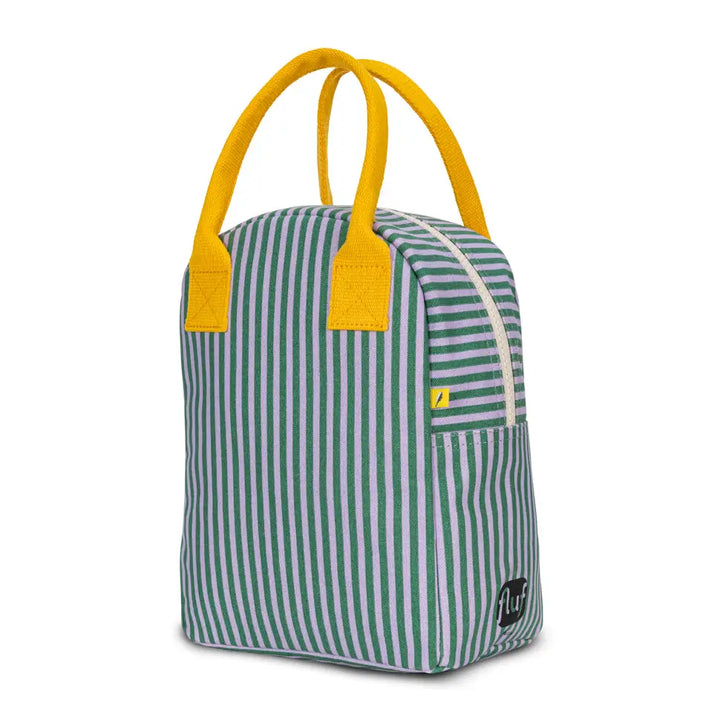 Candy Stripe Grass Zipper Lunch Bag
