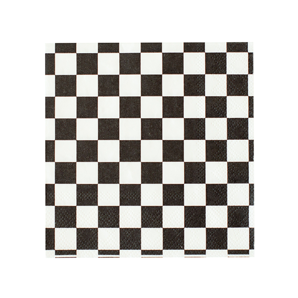 Check Cocktail Napkins - 20 Pk Purple Posse