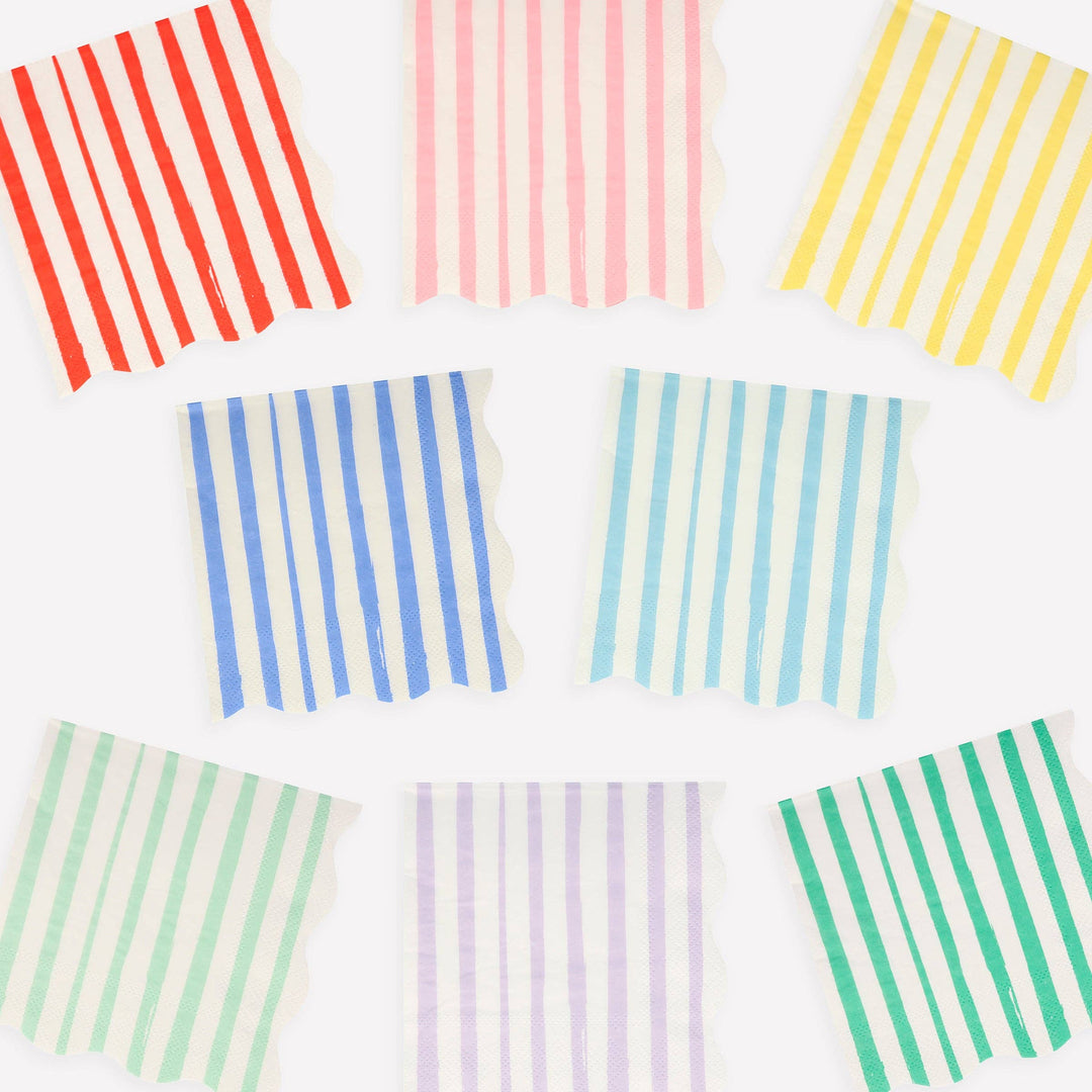 Mixed Stripe Small Napkins - Big Multipack