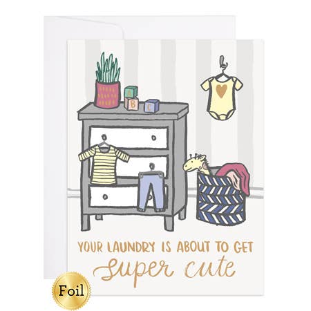 Super Cute Laundry - Baby Shower Card