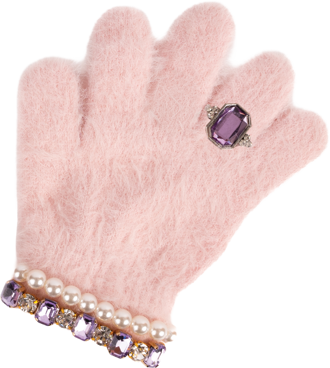 Boujee Bijou Gloves, Light Pink