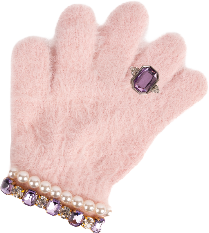 Boujee Bijou Gloves, Light Pink