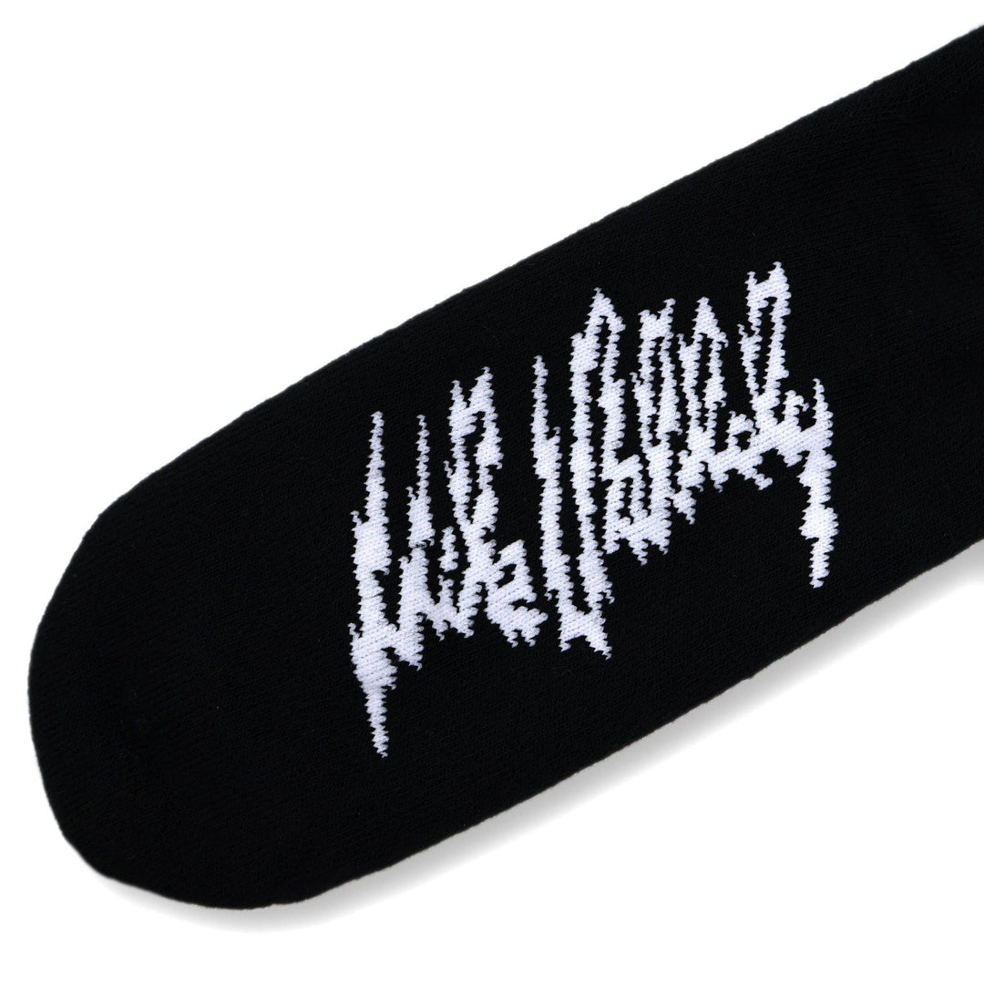 Lightning Bolts | White Stripe Socks