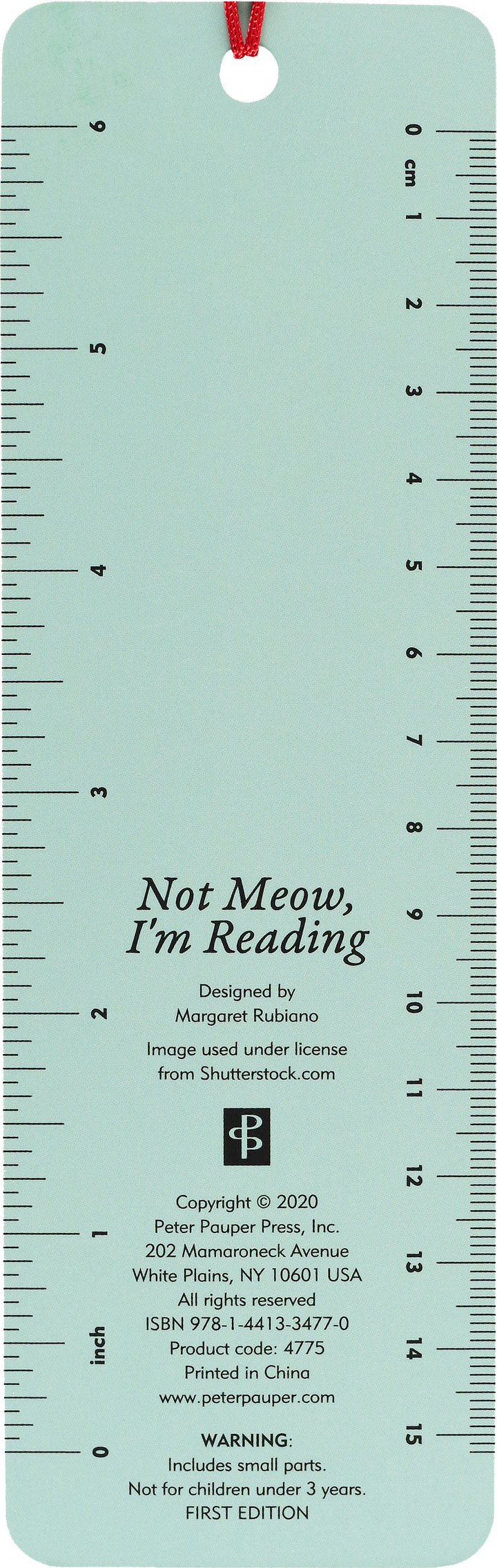 Not Meow, I'm Reading Bookmark