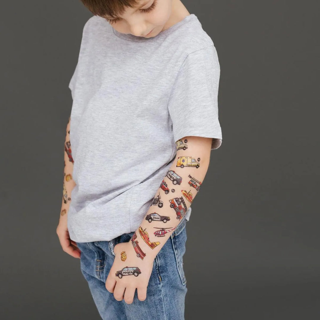 Emergency Vehicle Temporary Tattoos