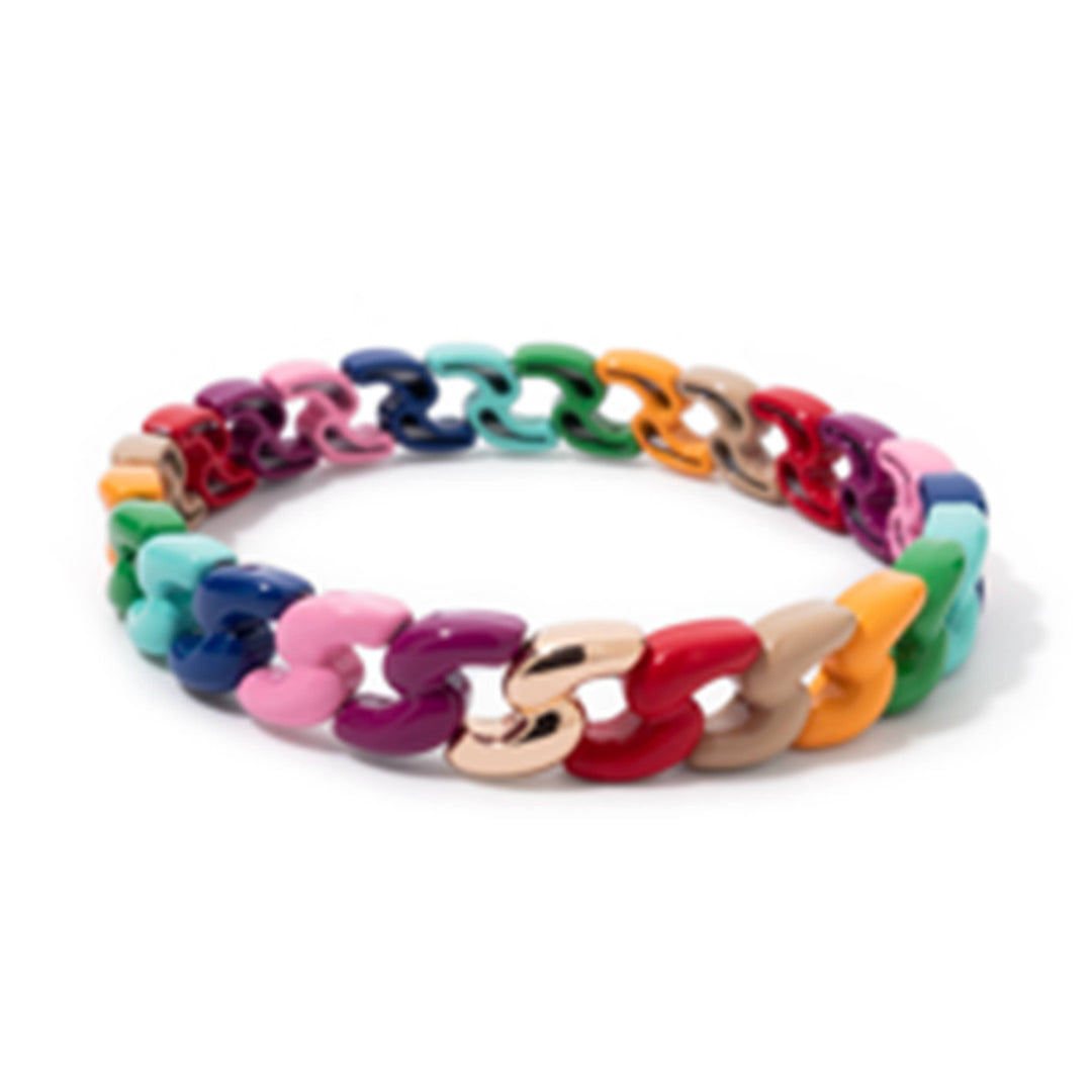 Rainbow Twist Link Bracelet