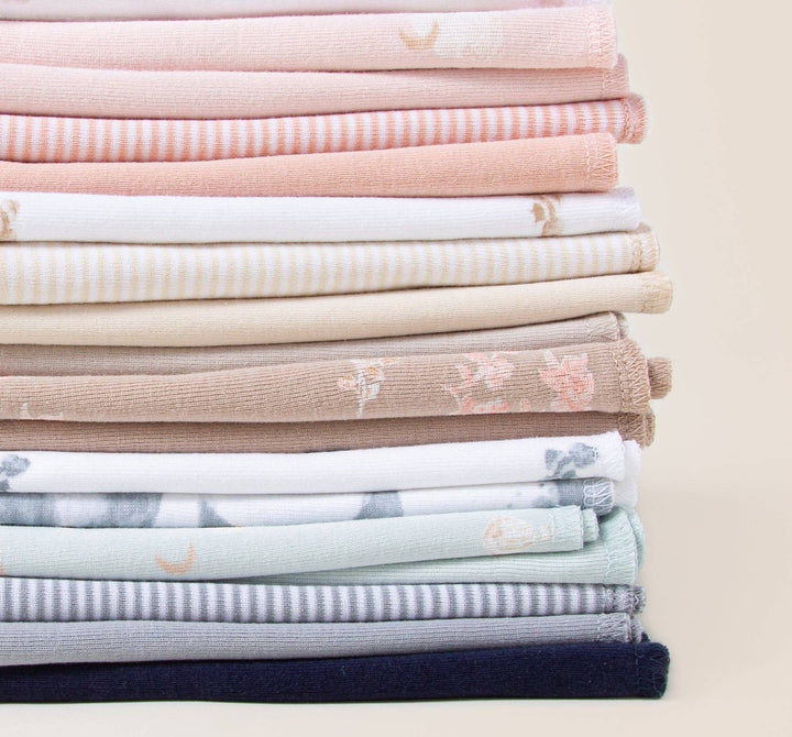 Solid Organic Cotton Burp Cloths 5 Pack - Pink Sand: Pink Sand / One Size