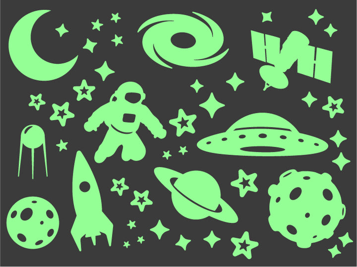 Space Everyday Set Glow-in-the-Dark Stickers