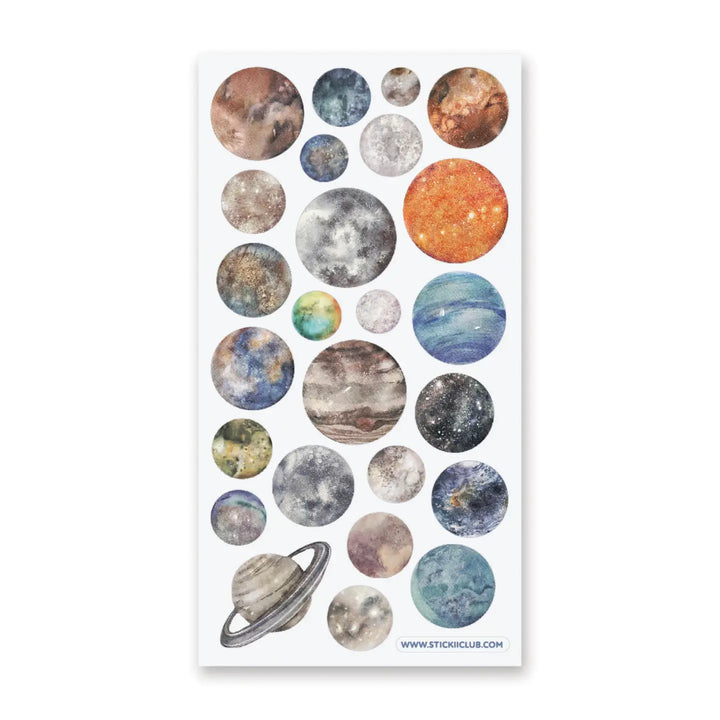 The Planets Space Sticker Sheet