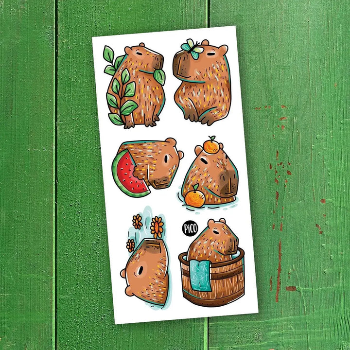 Capybara Temporary Tattoos