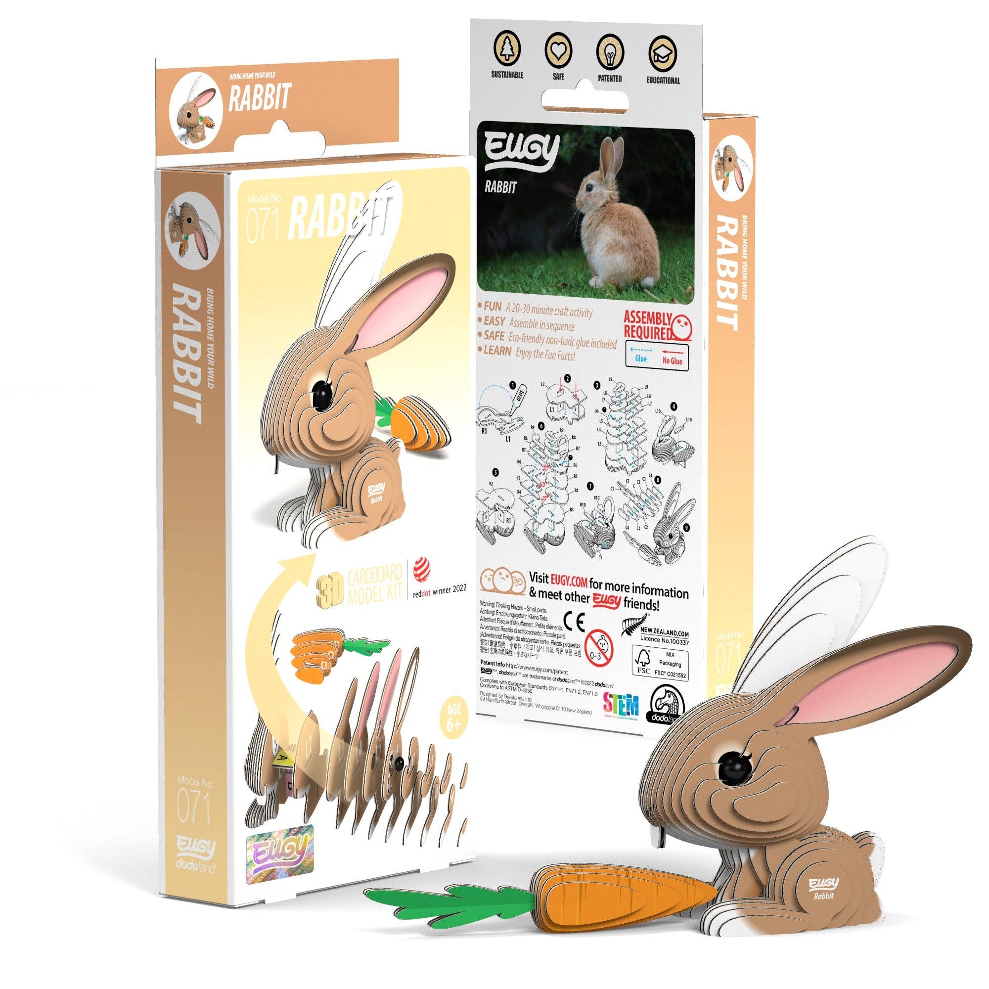 Rabbit 3D Puzzle – Oodles Kids