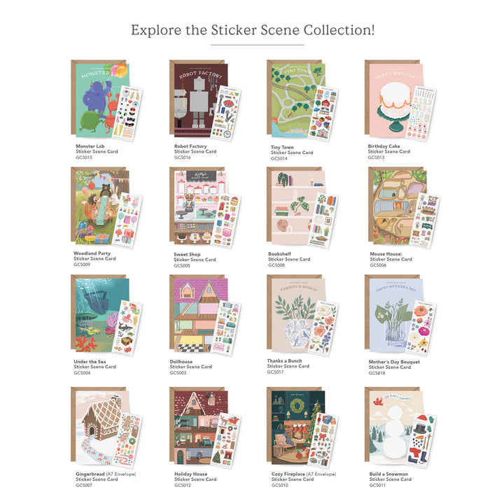 Sticker Scene Card - Woodland Party