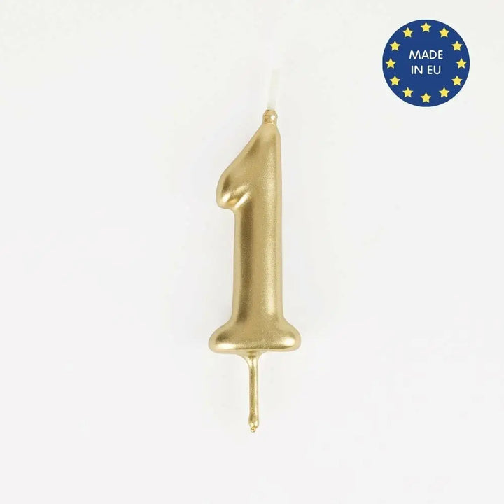 Gold Number Candles
