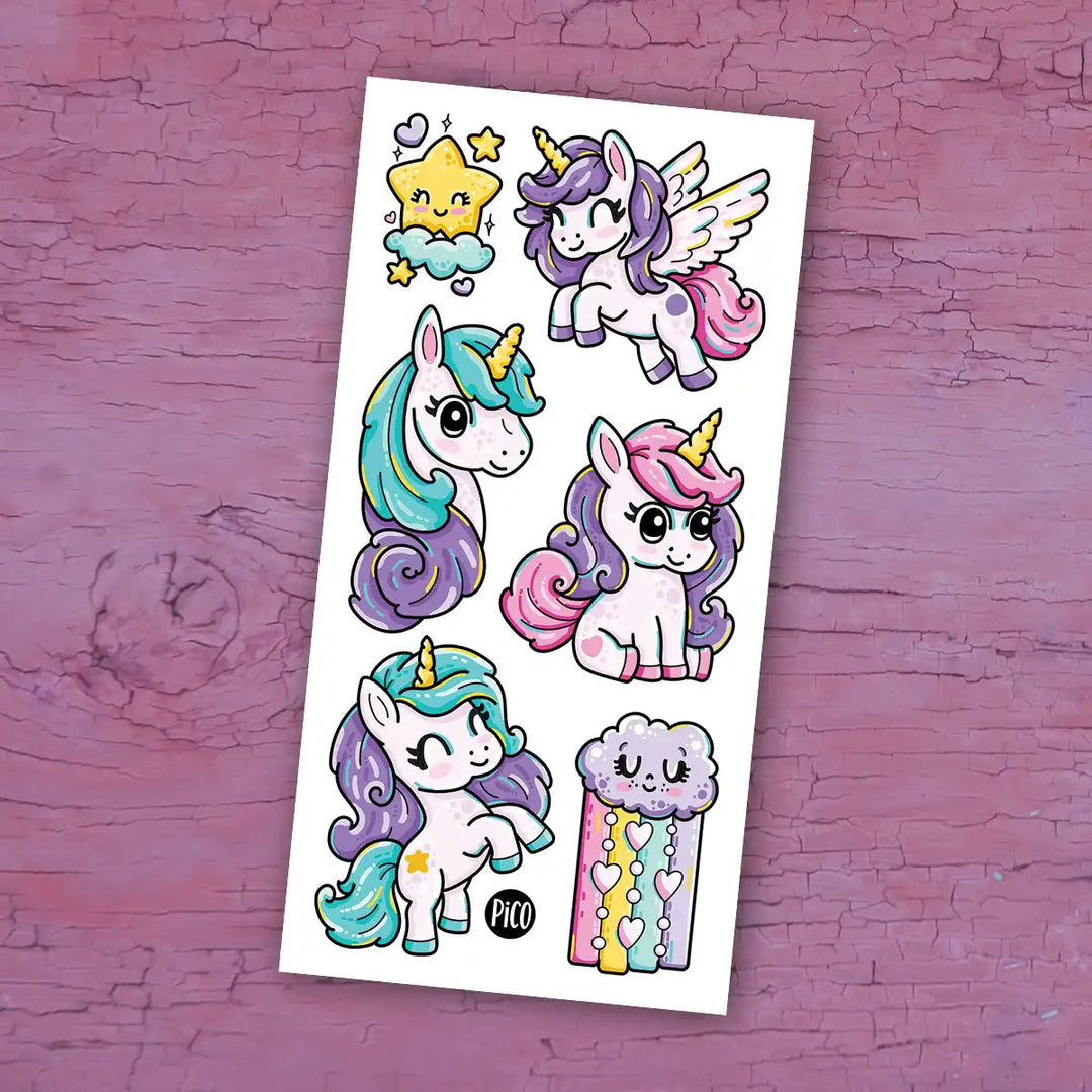 Cutie Unicorn Temporary Tattoos