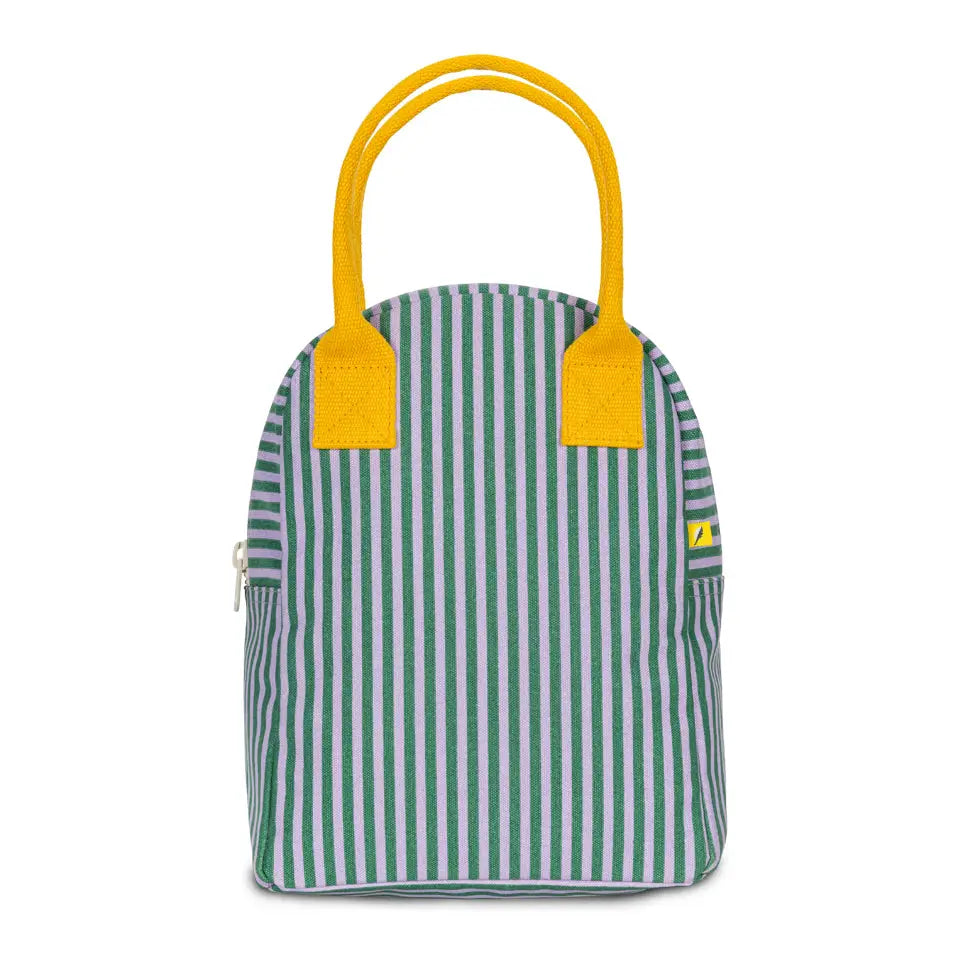 Candy Stripe Grass Zipper Lunch Bag