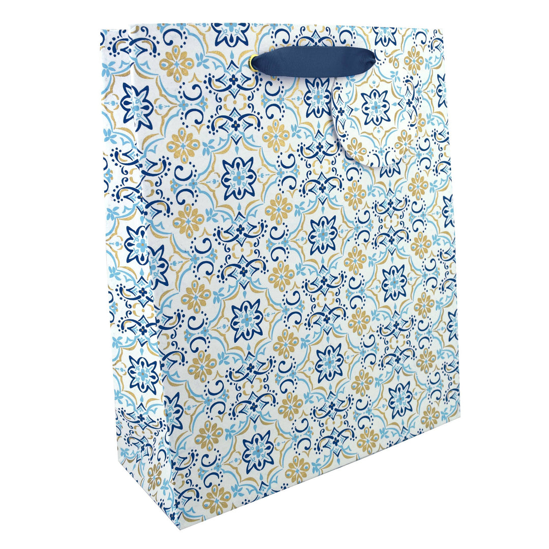 Blue Boho Tile Large Gift Bag