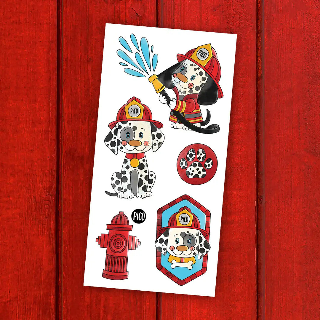 Fire Dog Temporary Tattoos