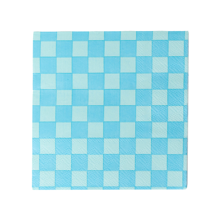 Check Cocktail Napkins - 20 Pk Purple Posse