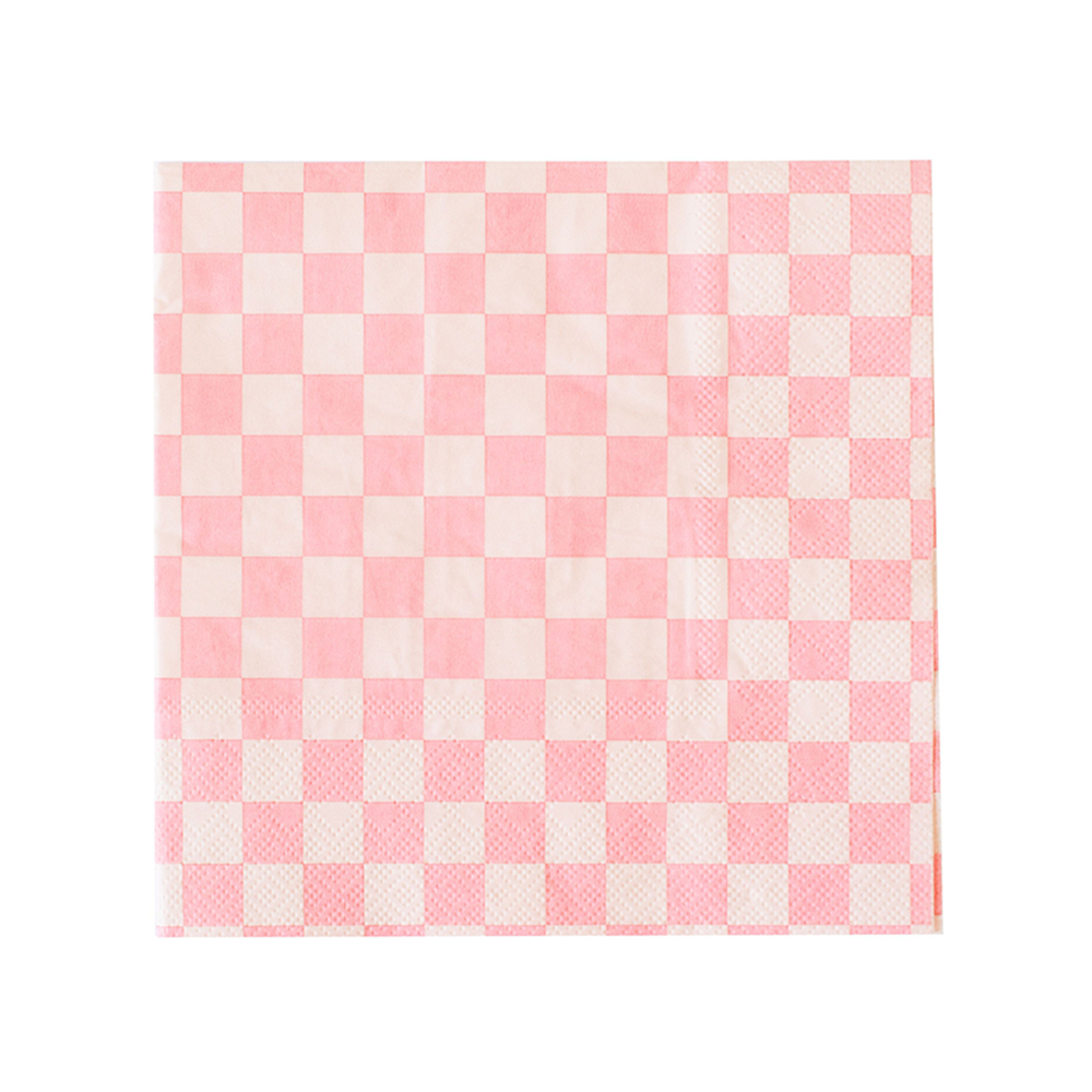Check Cocktail Napkins - 20 Pk Peaches N' Cream