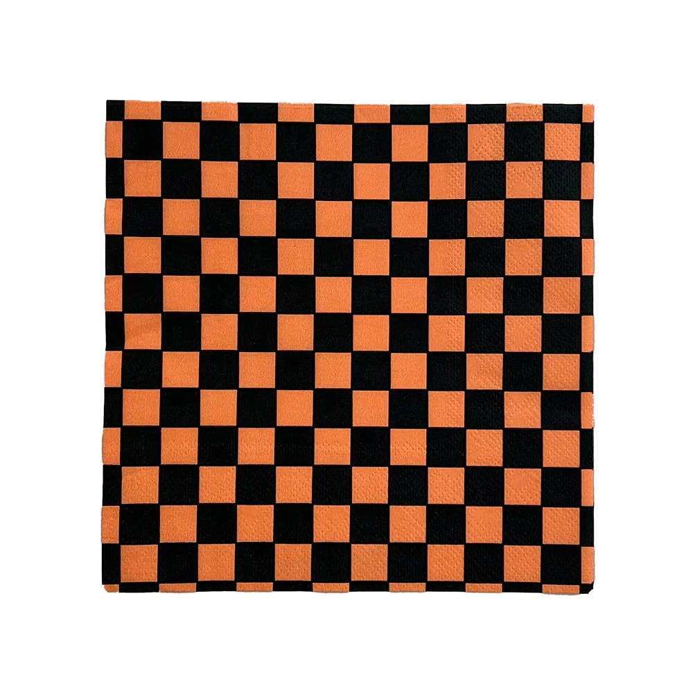 Check Cocktail Napkins - 20 Pk Purple Posse