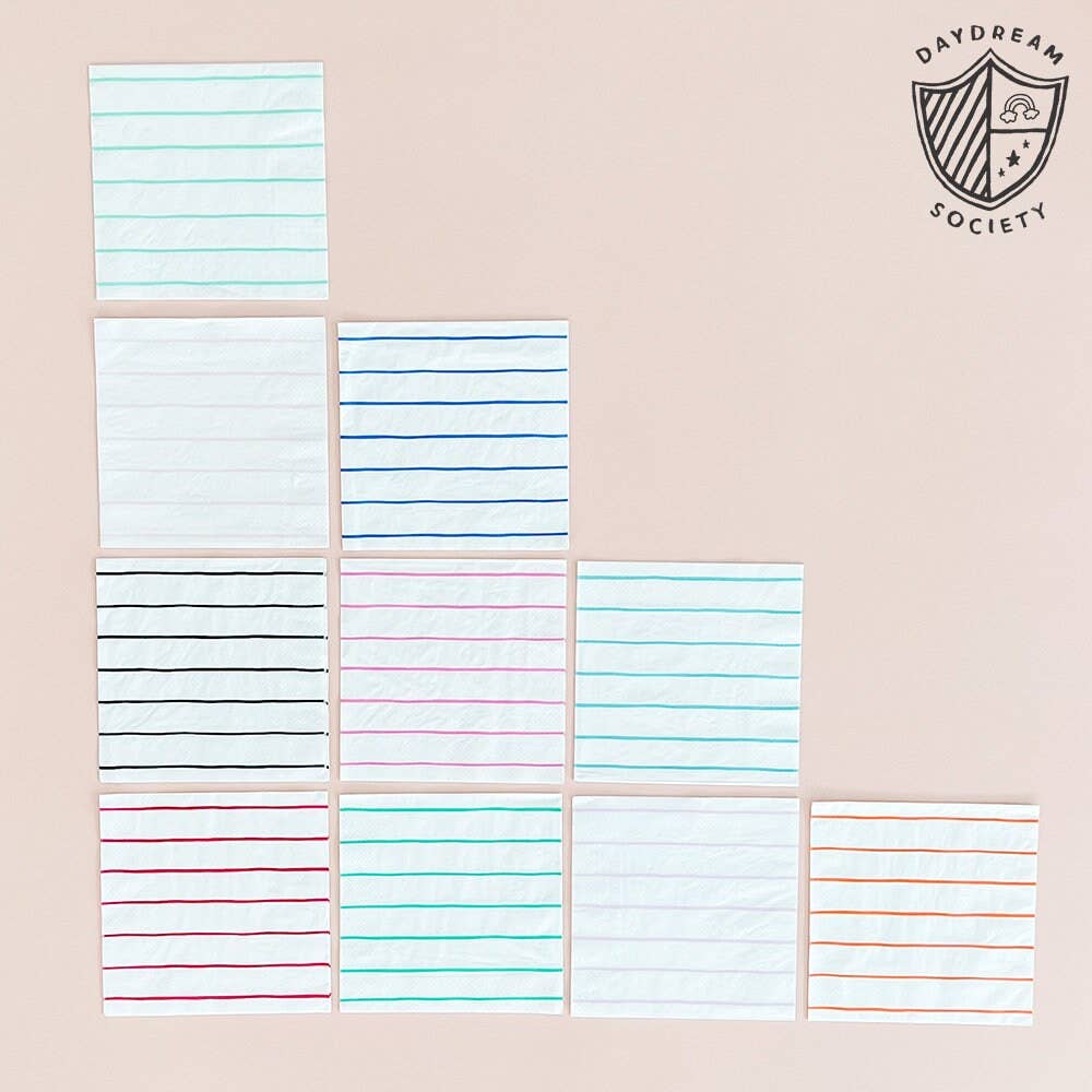 Striped Petite Napkins - 16 Pk Clover Green