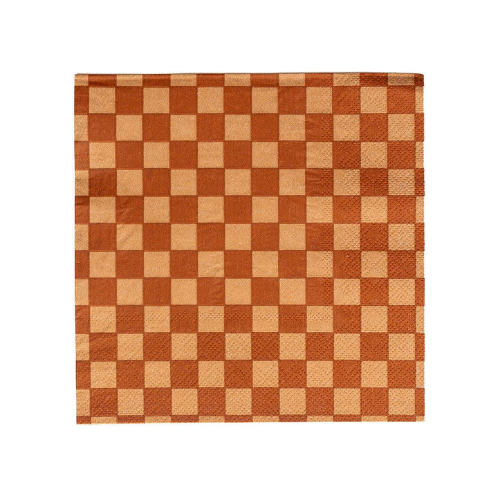 Check Cocktail Napkins - 20 Pk Purple Posse