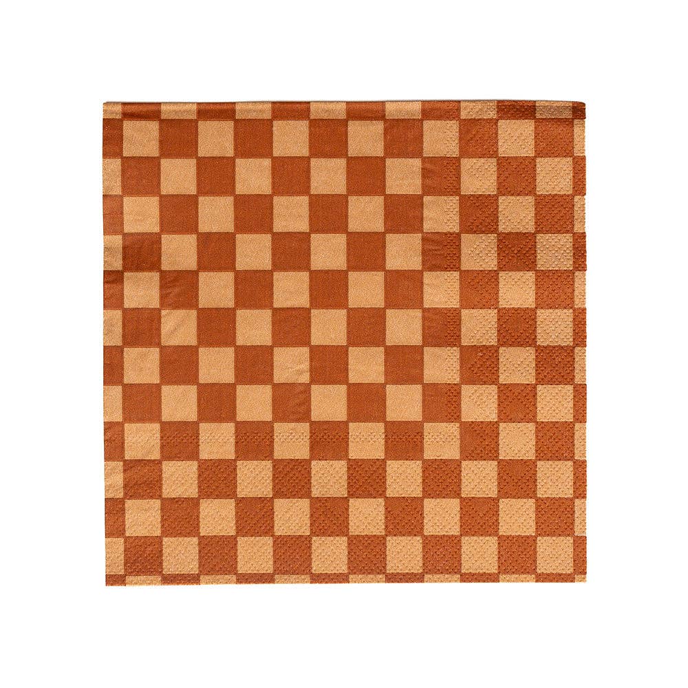 Check Cocktail Napkins - 20 Pk Peaches N' Cream