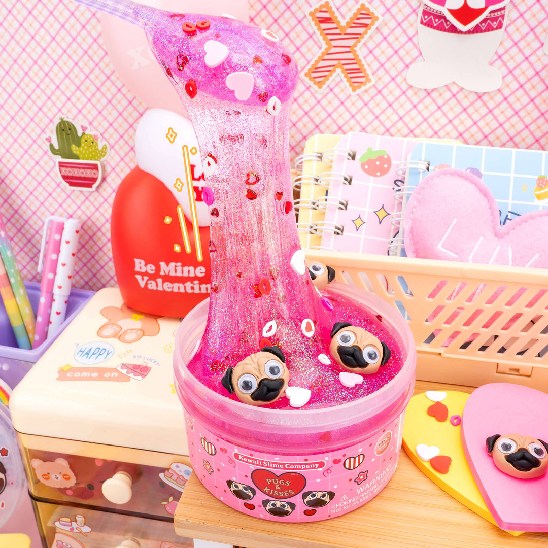 Pugs & Kisses Clear Signature Dome™ Slime
