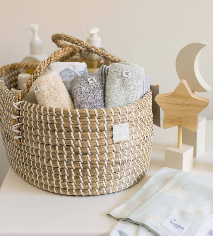 Organic Cotton Woven Terry Solid Washcloths 3 Pack - Quarry: Quarry / One Size