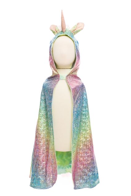 Rainbow Reversible Unicorn Dragon Cape