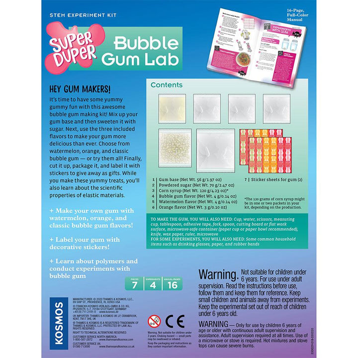 Super Duper Bubble Gum Lab