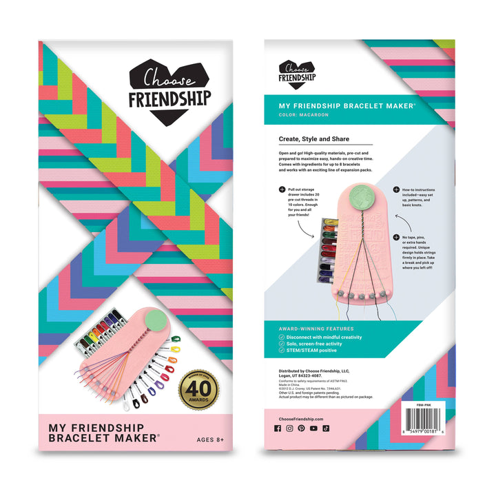 My Friendship Bracelet Maker DIY Craft Kit Blush Pink