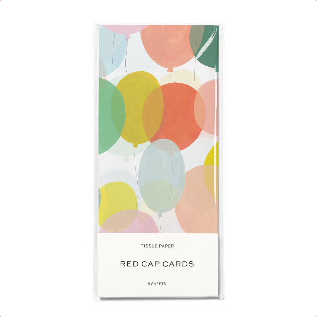 Birthday Balloons tissue paper: 5 Sheets