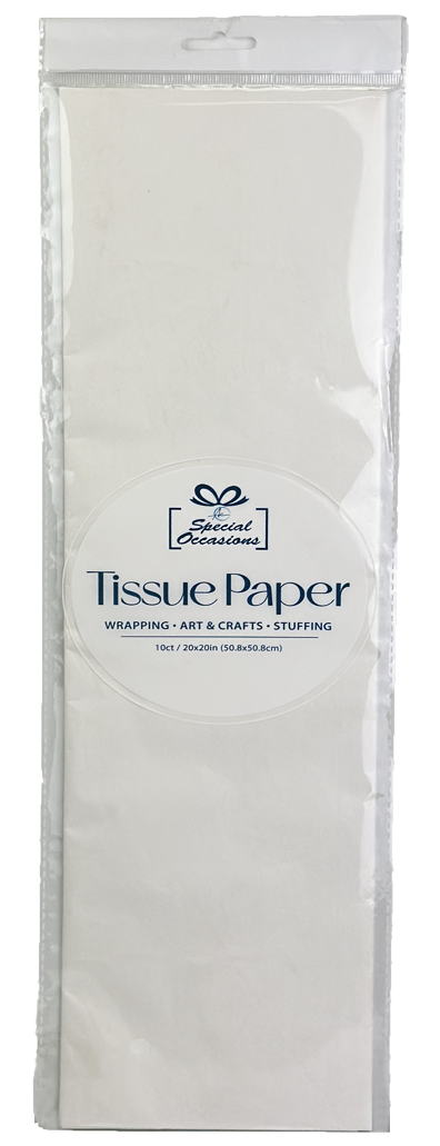 Party Tissue Paper White, 10 Sheets Gift Wrapping Paper: White