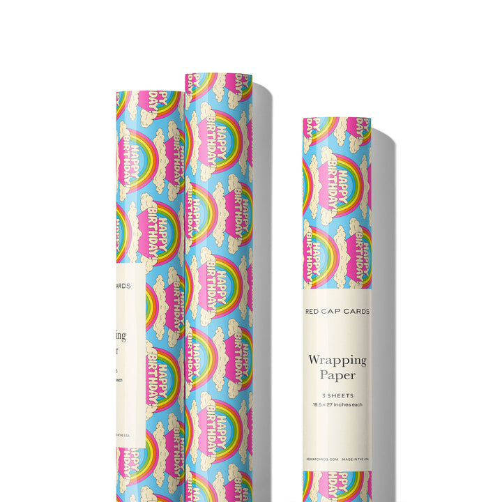 All Over Rainbows wrapping paper: Roll of 3 Sheets