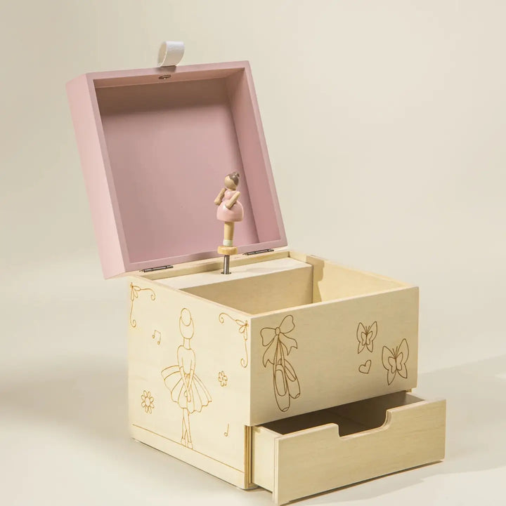 Ballerina Wooden Musical Souvenir Box