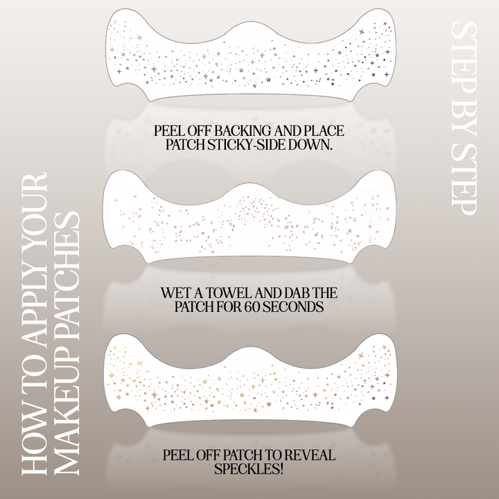 Silver Glitter Freckles Makeup Patches: 6